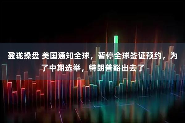 盈珑操盘 美国通知全球，暂停全球签证预约，为了中期选举，特朗普豁出去了